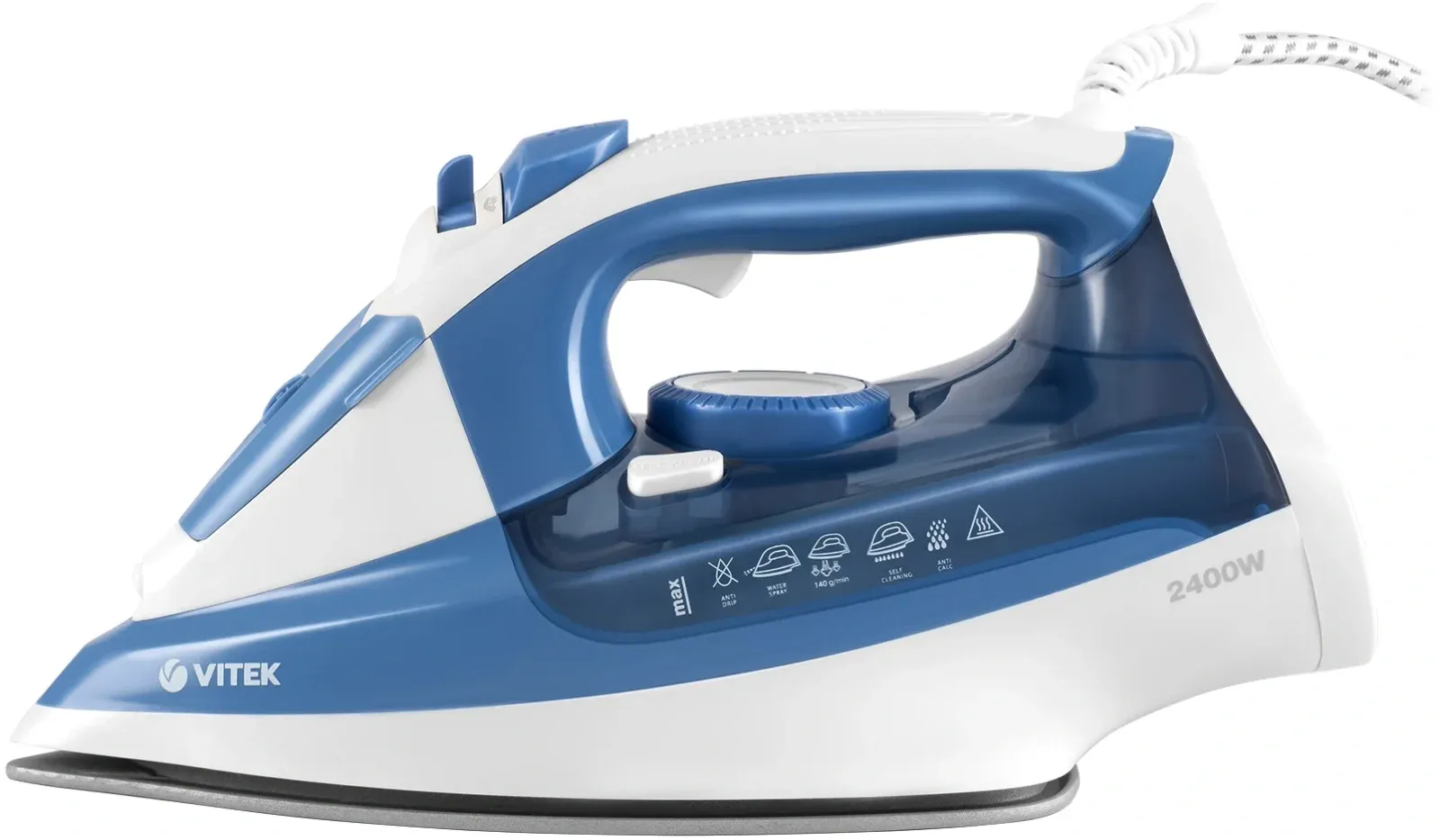 Утюг Vitek VT-8330 2400Вт белый/голубой - фото 5