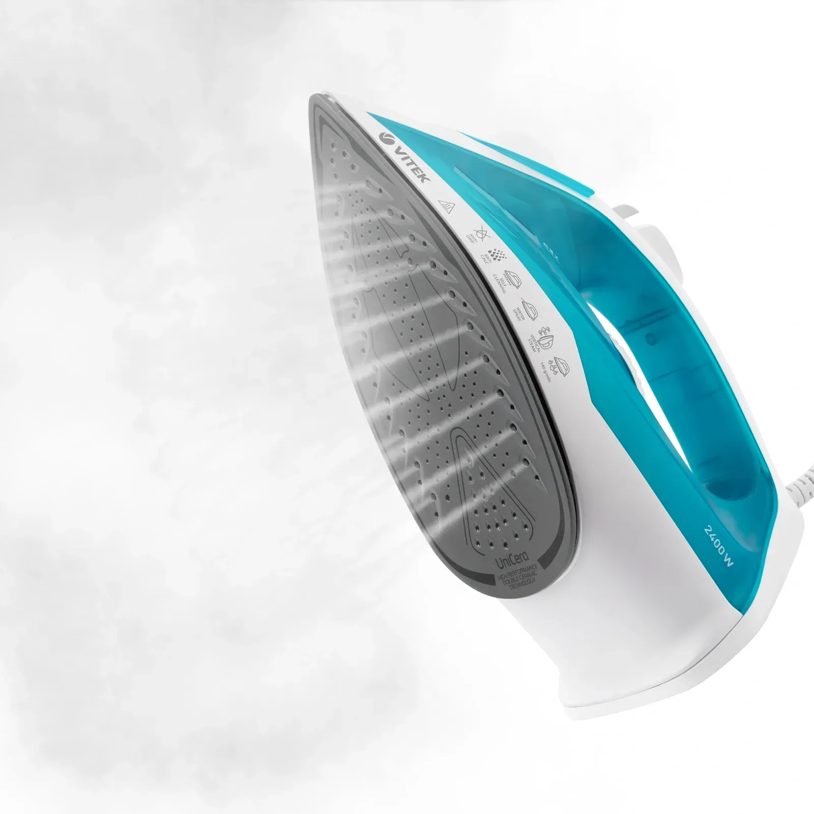 Утюг Vitek VT-8336 2400Вт белый/бирюзовый - фото 5