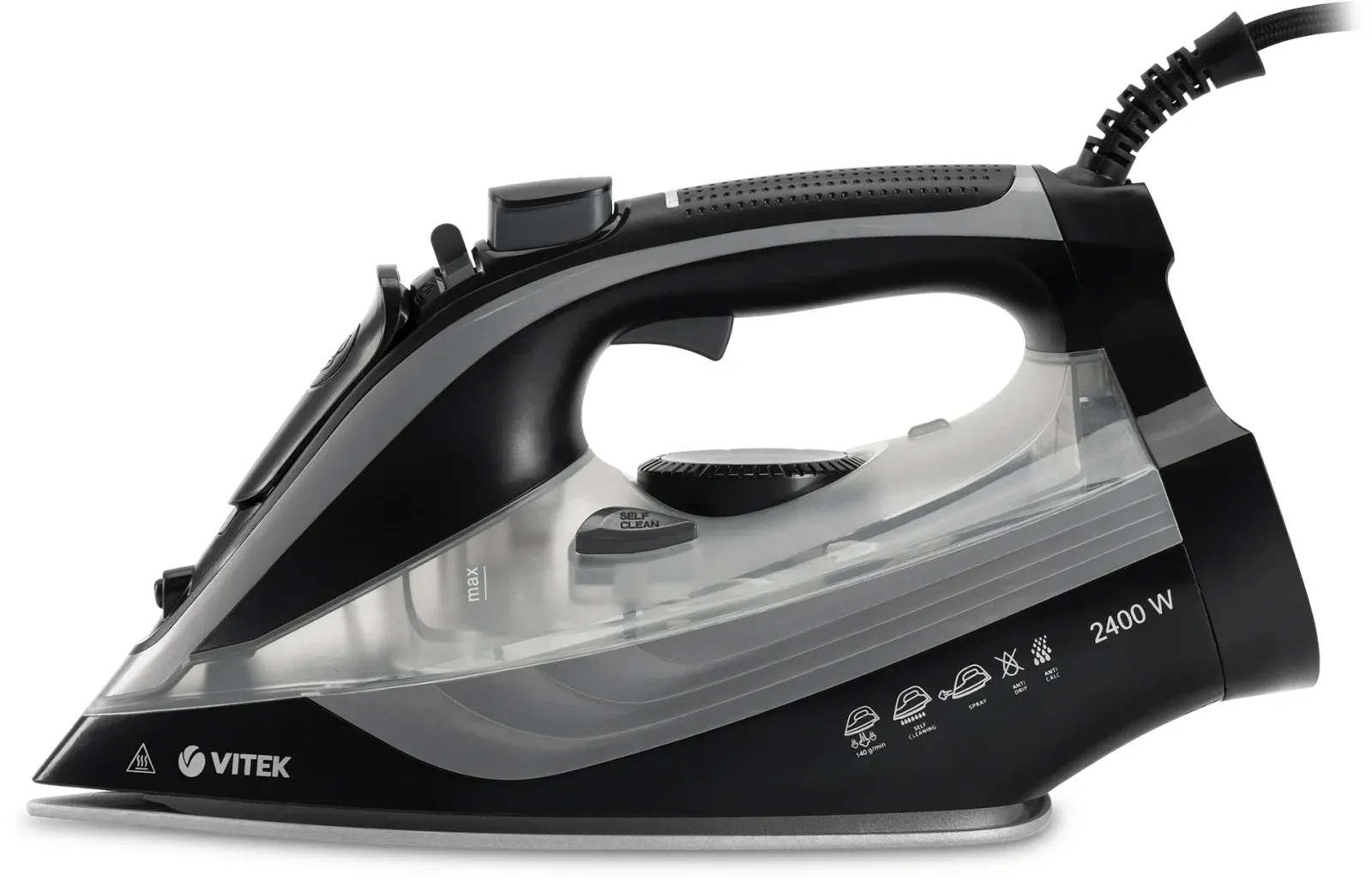 Утюг Vitek VT-8349 2400Вт черный/серый - фото 4