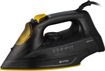 Утюг Vitek VT-8357 2800Вт черный/желтый - фото 2