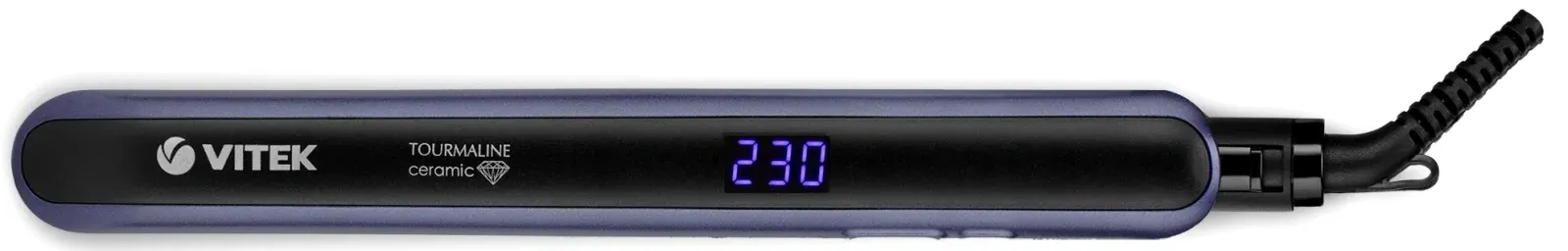 Выпрямитель Vitek VT-8414 40Вт черный макс.темп.:230С покрытие:керамико-турмалиновое - фото 2