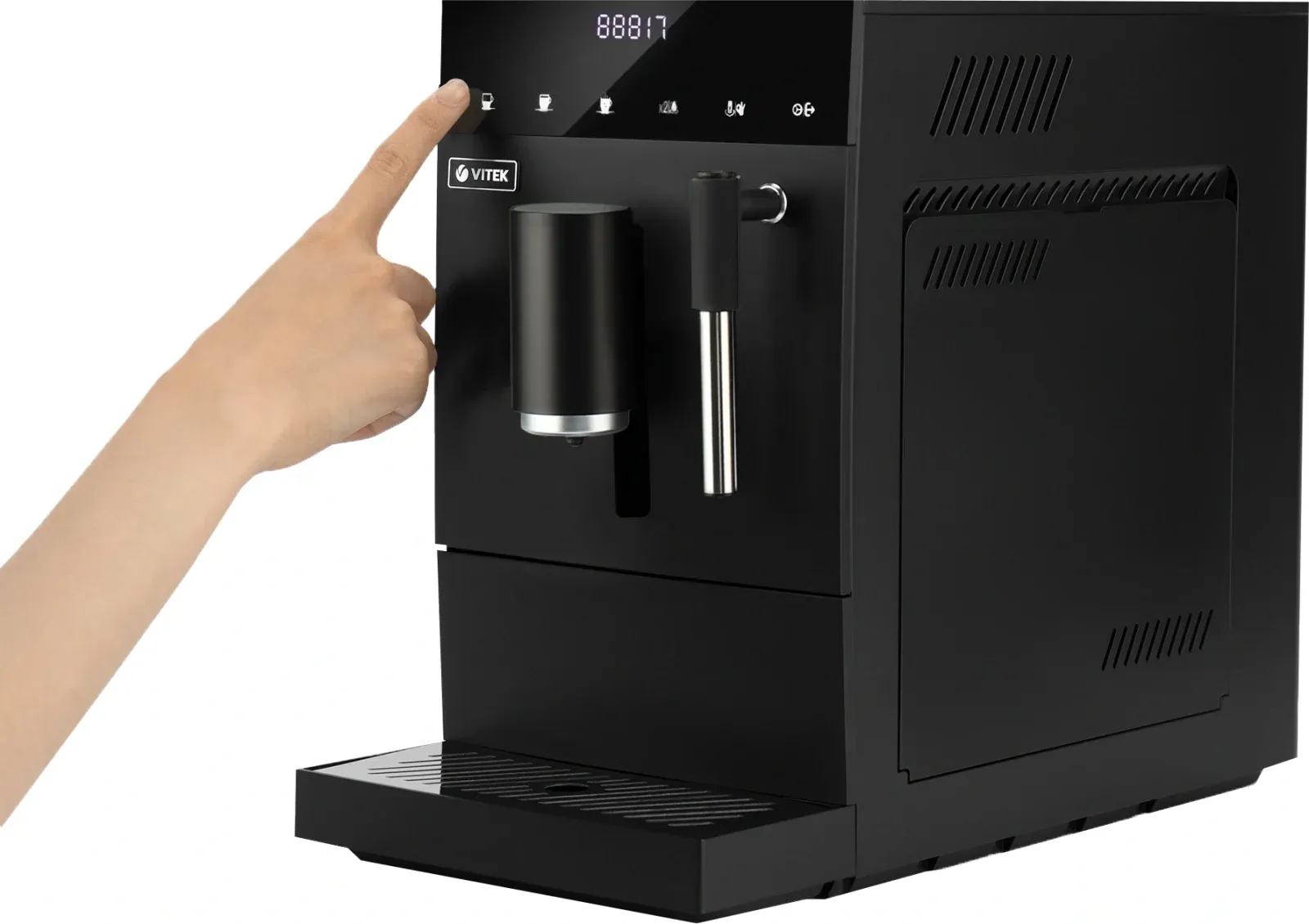 Кофемашина Vitek Metropolis VT-8701 1350Вт черный - фото 3