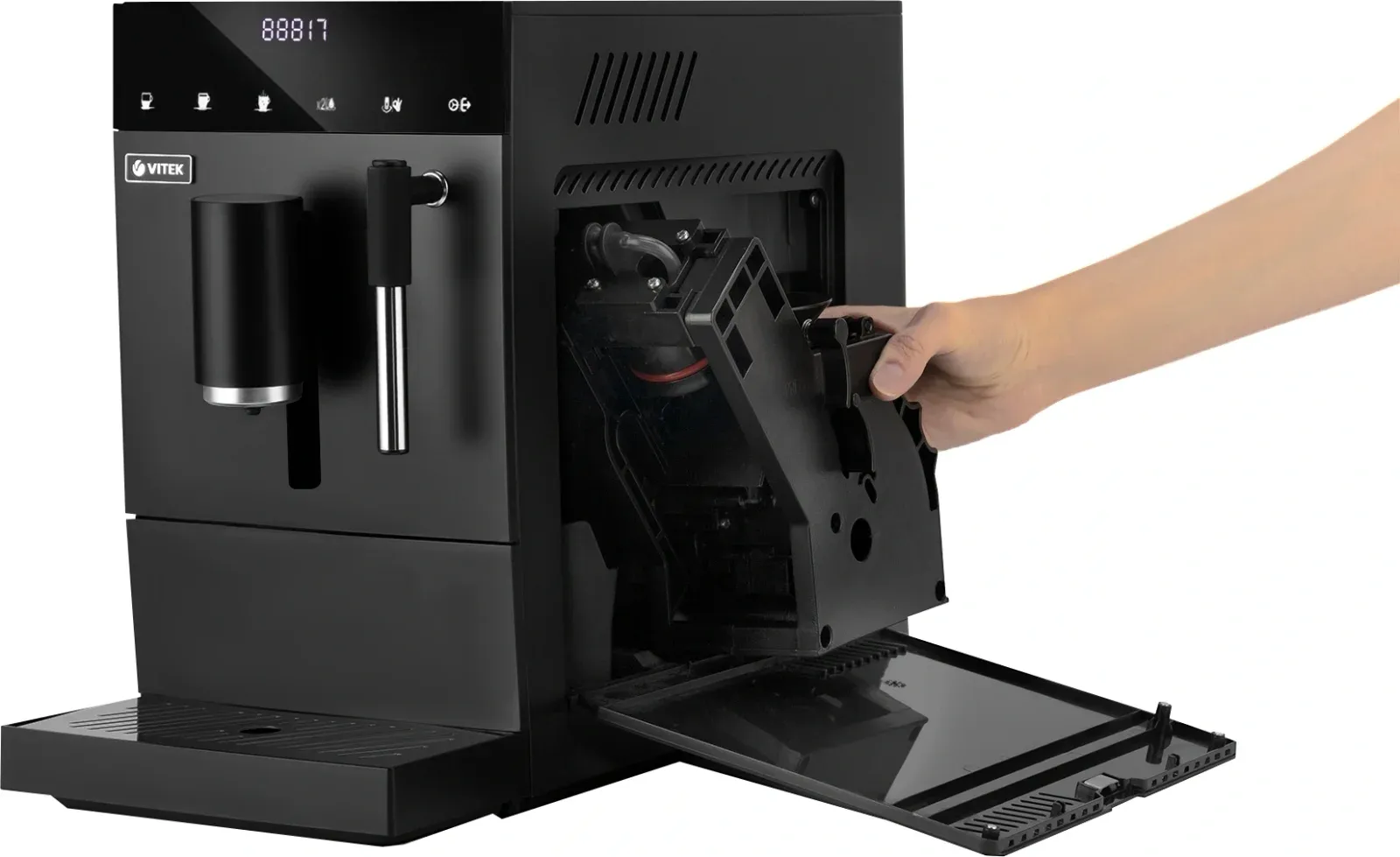 Кофемашина Vitek Metropolis VT-8701 1350Вт черный - фото 4