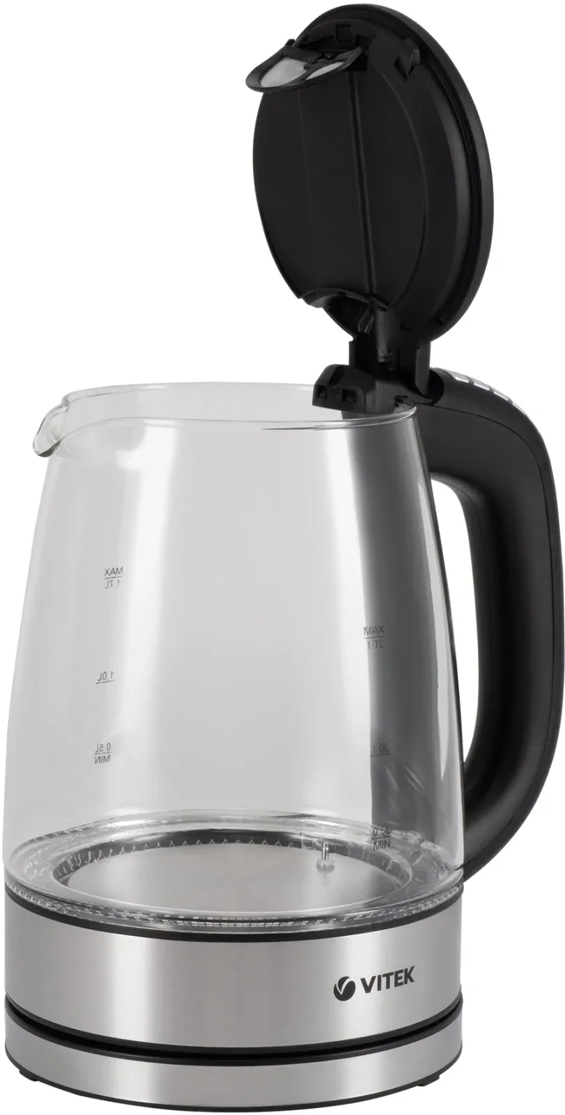 Чайник электрический Vitek VT-8828 1.7л. 2200Вт серебристый корпус: стекло/металл - фото 6