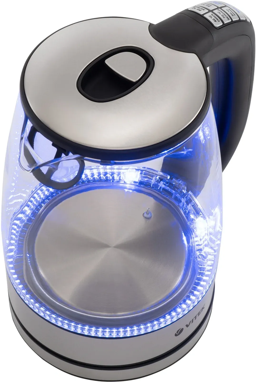 Чайник электрический Vitek VT-8828 1.7л. 2200Вт серебристый корпус: стекло/металл - фото 7