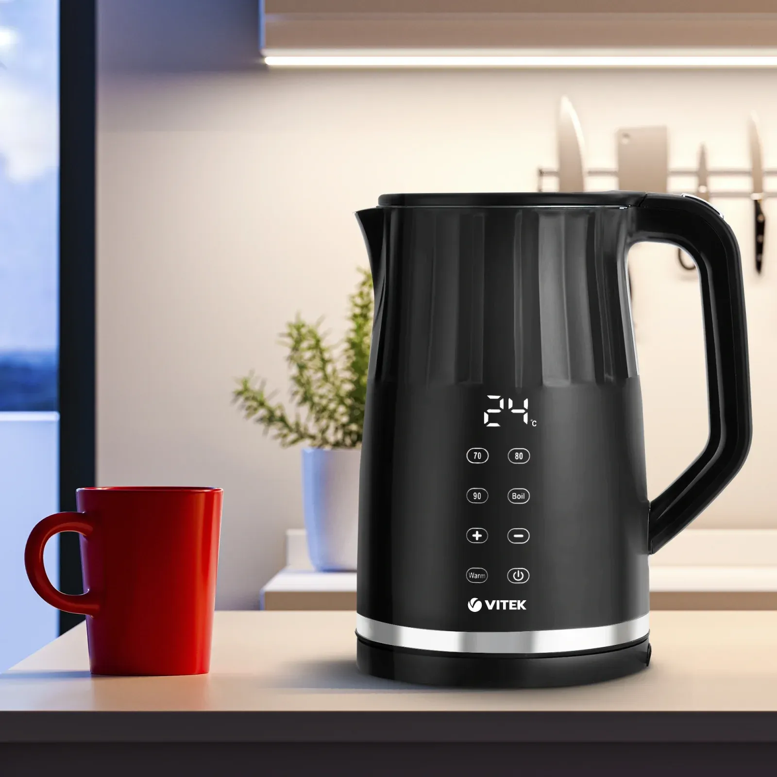 Чайник электрический Vitek Starlight VT-8829 1.7л. 2200Вт черный корпус: металл/пластик - фото 7