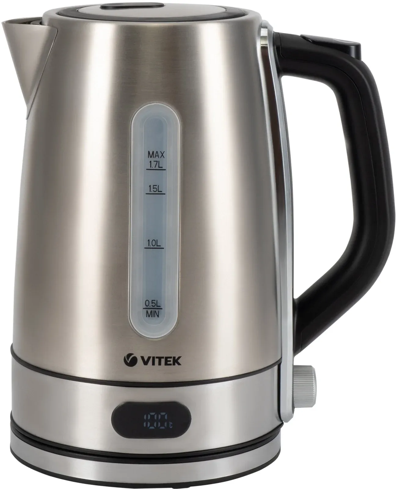 Чайник электрический Vitek VT-1160 1.7л. 2200Вт серебристый корпус: нерж.сталь/пластик - фото 2