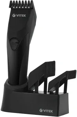 Машинка для стрижки Vitek VT-1362 разноцветный 5Вт насадок в компл:3шт - фото 2