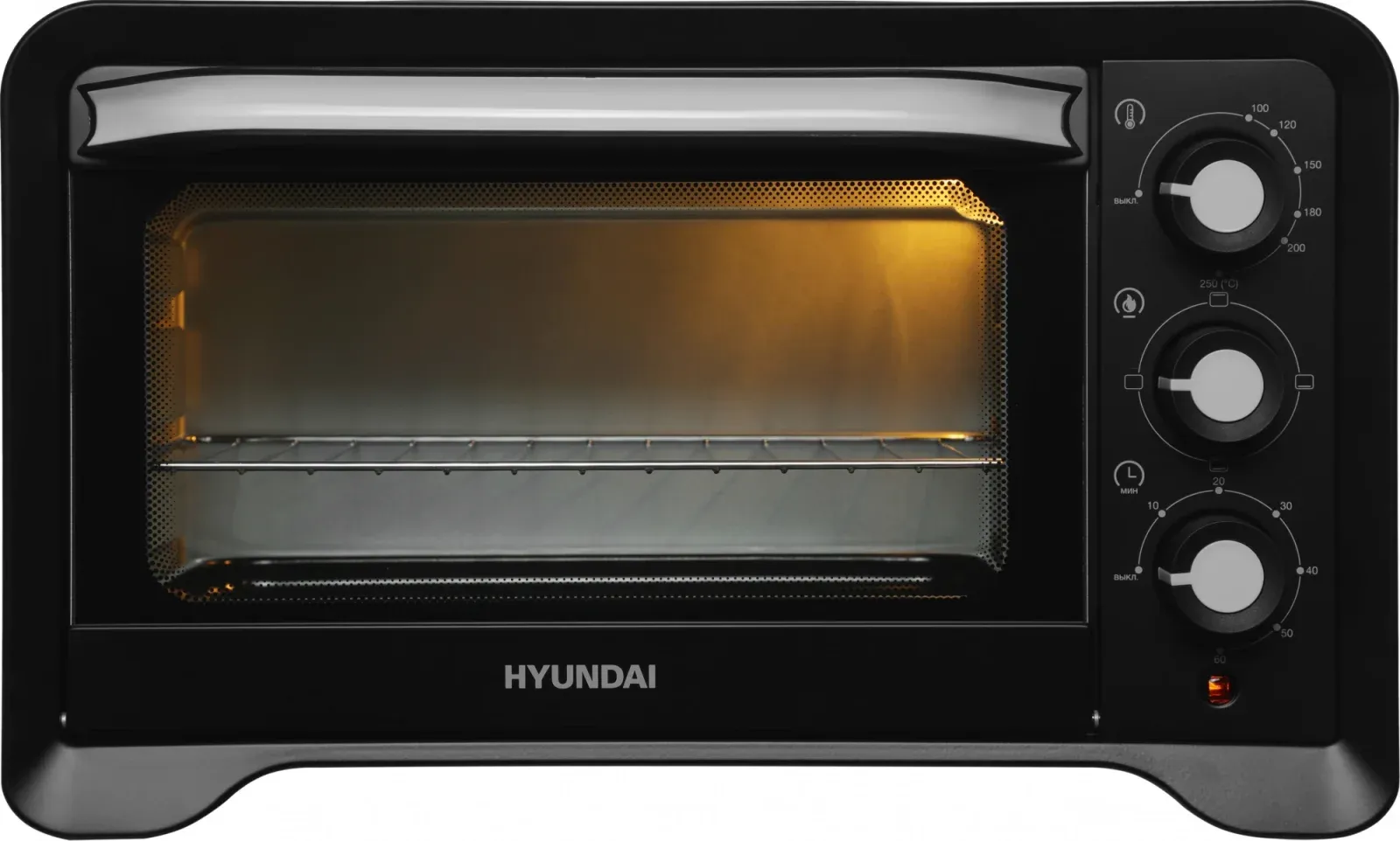 Мини-печь Hyundai MIO-HY103 20л. 1380Вт черный, 20 л - фото 8