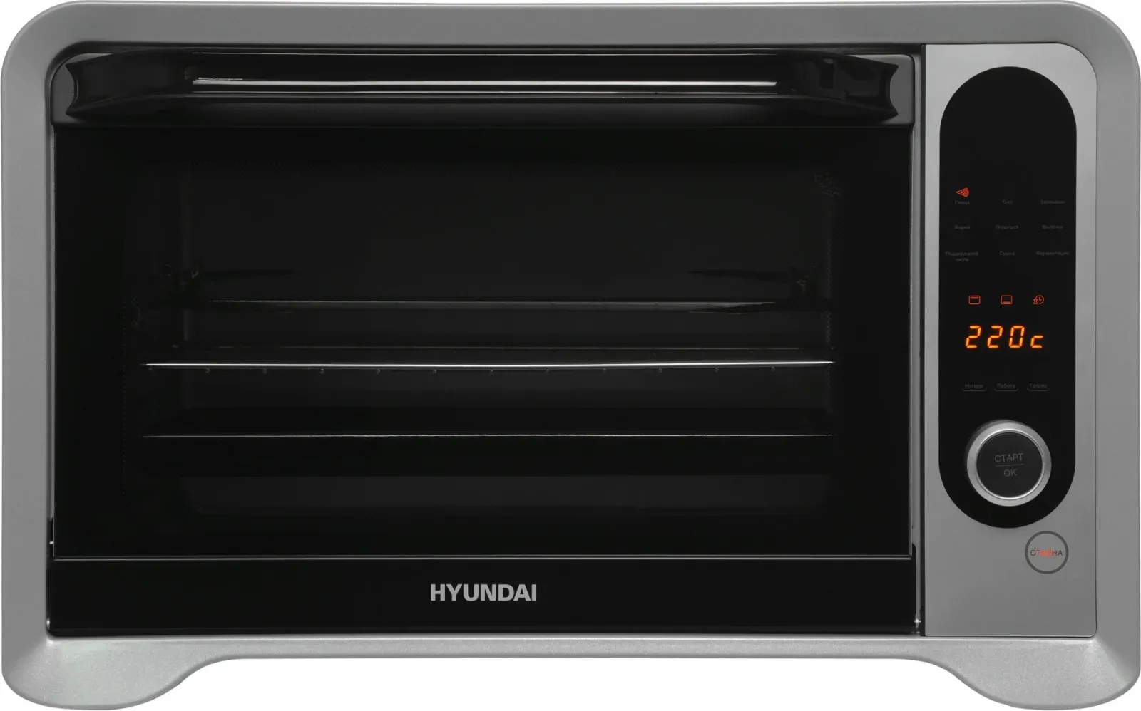 Мини-печь Hyundai MIO-HY104 35л. 1600Вт черный/серебристый, 35 л - фото 7