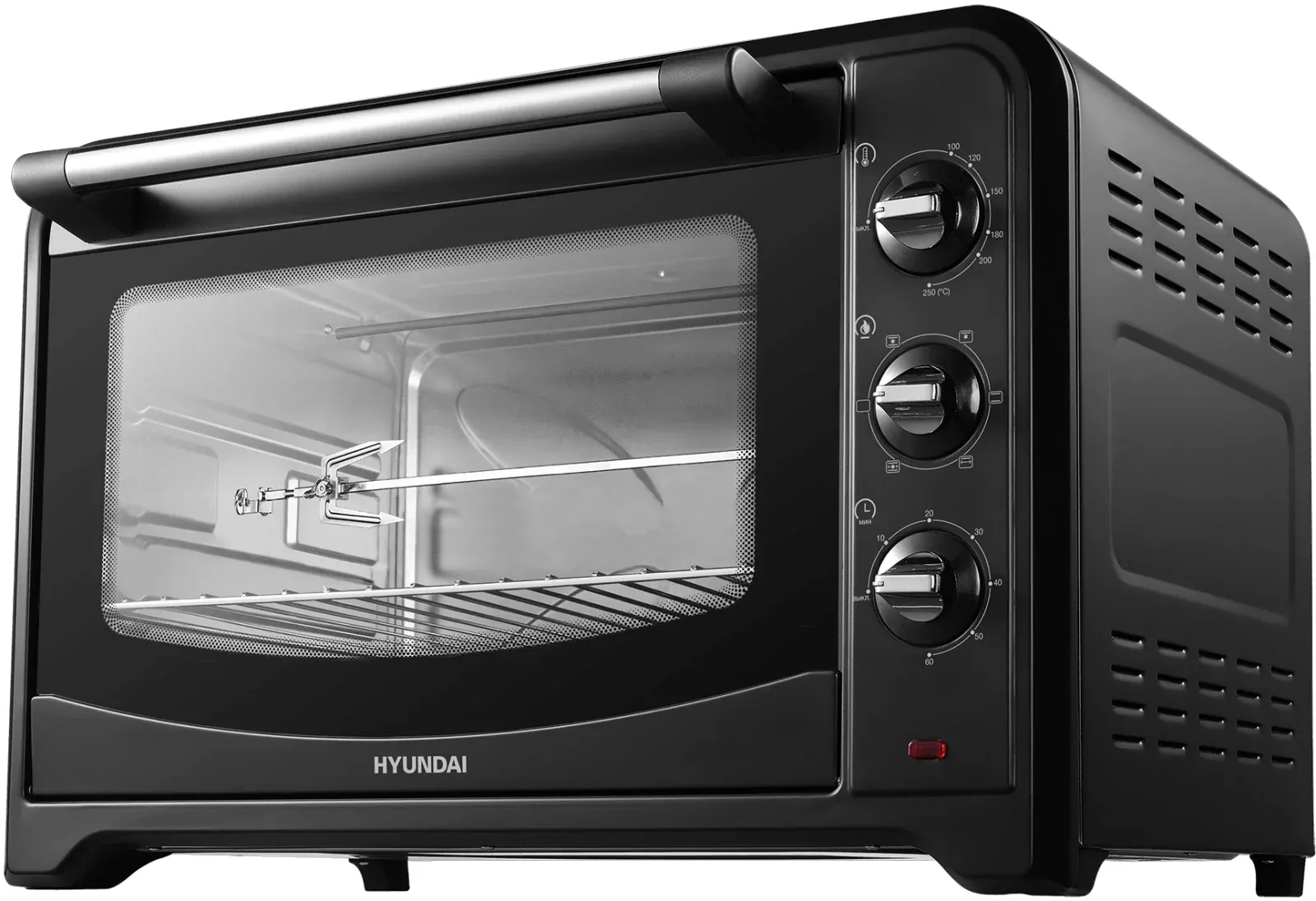 Мини-печь Hyundai MIO-HY106 60л. 2200Вт черный, 60 л - фото 2