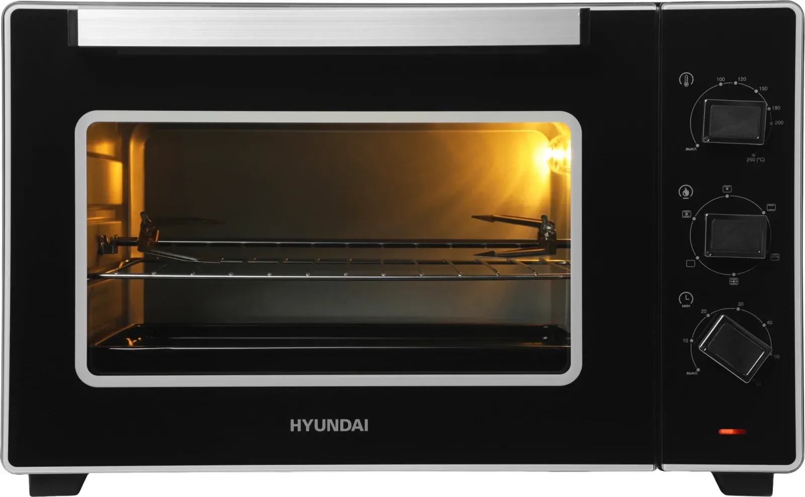 Мини-печь Hyundai MIO-HY107 45л. 2200Вт черный, 45 л - фото 8