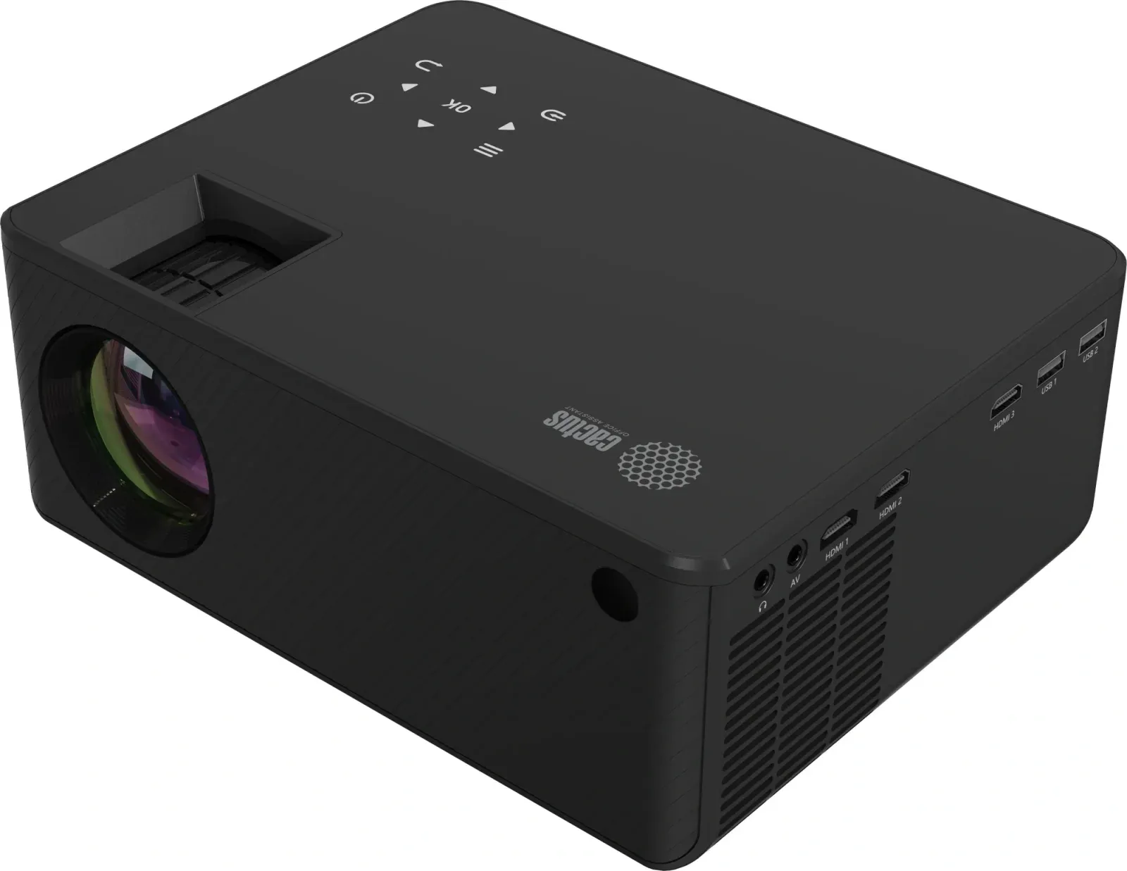 Проектор Cactus CS-PRM.04B.WUXGA-A LCD 6400Lm LS 400Lm ANSI 1920x1080 2000:1 ресурс лампы:50000часов 2xUSB typeA 3xHDMI 2.5кг, черный - фото 1