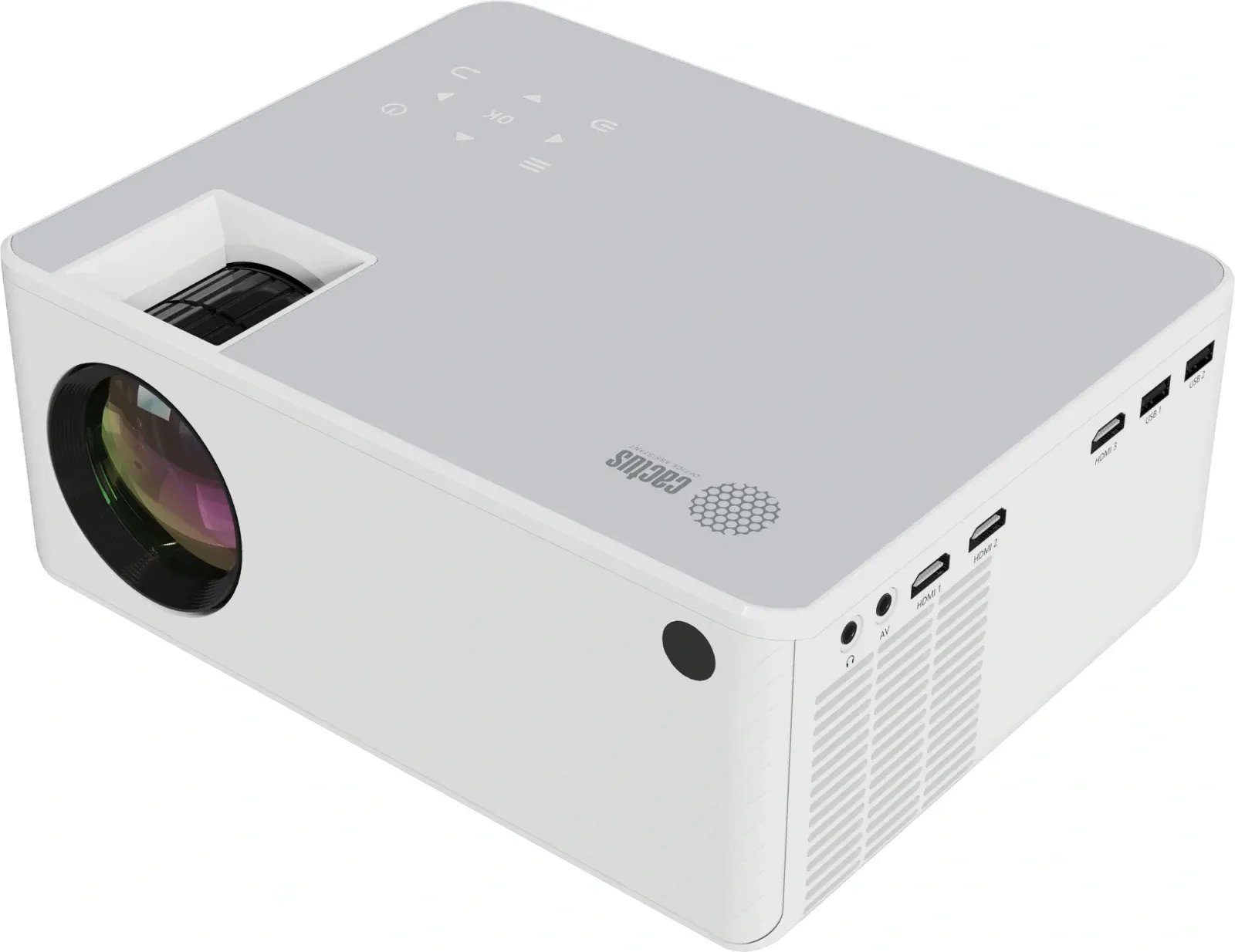 Проектор Cactus CS-PRM.04WT.WUXGA-A LCD 6400Lm LS 400Lm ANSI 1920x1080 2000:1 ресурс лампы:50000часов 2xUSB typeA 3xHDMI 2.5кг, белый - фото 2