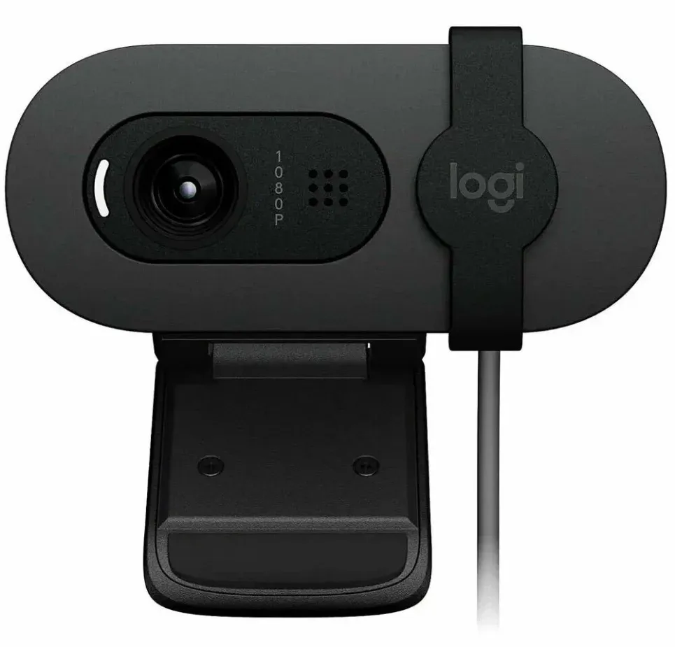 Камера Web Logitech HD Webcam Brio 105 графитовый 2Mpix 1920x1080 USB2.0 с микрофоном для ноутбука 960-001590