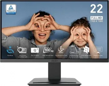 Монитор MSI 21.5 Pro MP223 E2 черный VA LED 16:9 HDMI матовая 3000:1 250cd 178гр/178гр 1920x1080 100Hz DP FHD 2.4кг - фото 6