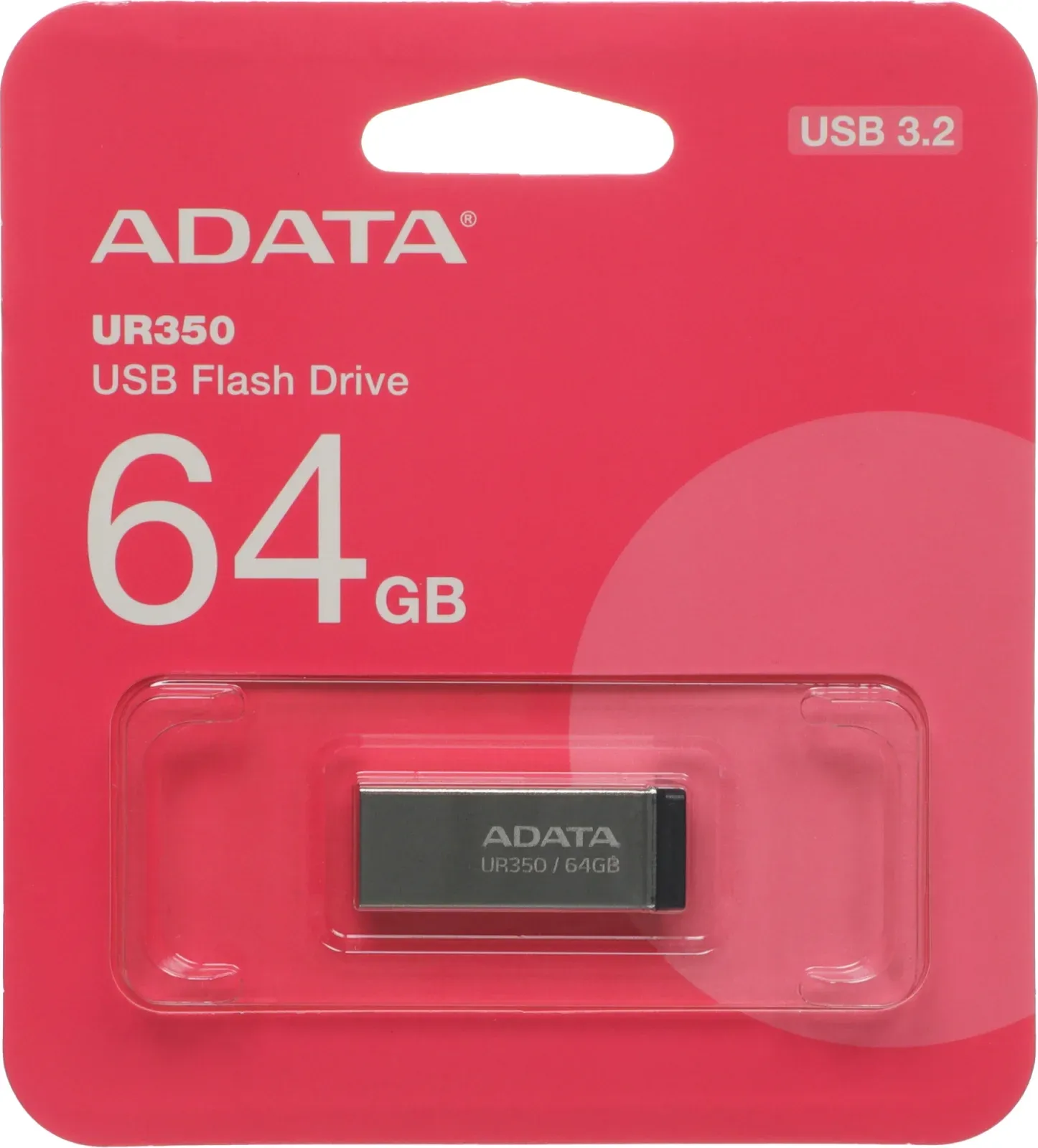 Флеш Диск A-Data 64GB UR350 UR350-64G-RSR/BK USB3.2 серебристый/черный, 64 ГБ - фото 4