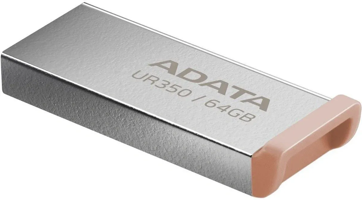 Флеш Диск A-Data 64GB UR350 UR350-64G-RSR/BG USB3.2 серебристый/коричневый, 64 ГБ - фото 4