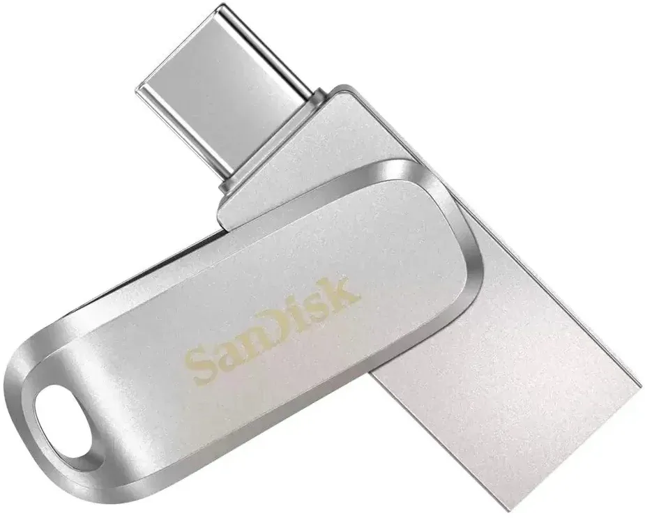 Флеш Диск Sandisk 1TB Ultra Dual Drive Luxe SDDDC4-1T00-G46 USB3.0 серебристый, 1024 ГБ - фото 2
