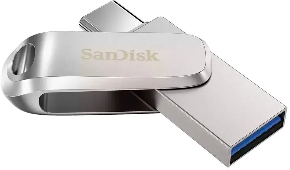 Флеш Диск Sandisk 1TB Ultra Dual Drive Luxe SDDDC4-1T00-G46 USB3.0 серебристый, 1024 ГБ - фото 3