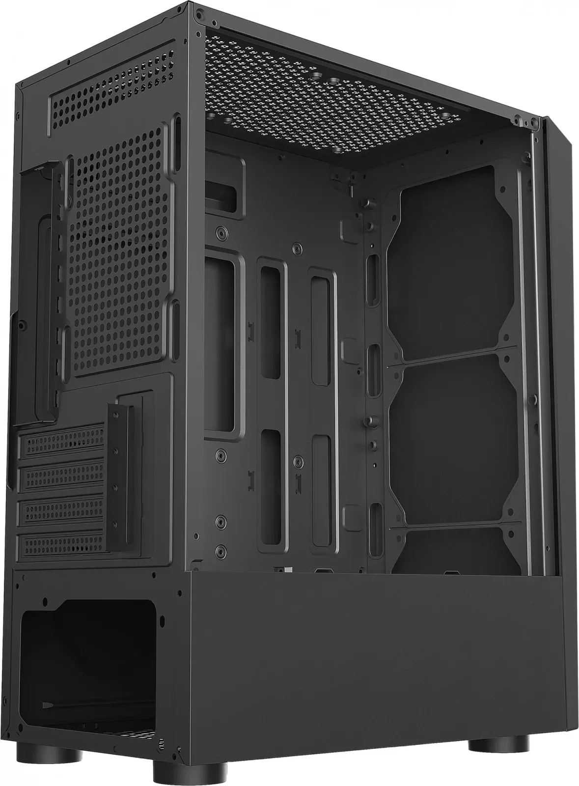 Корпус Bloody BD-CC102F черный без БП mATX 4x120mm 2xUSB2.0 1xUSB3.0 audio bott PSU - фото 5