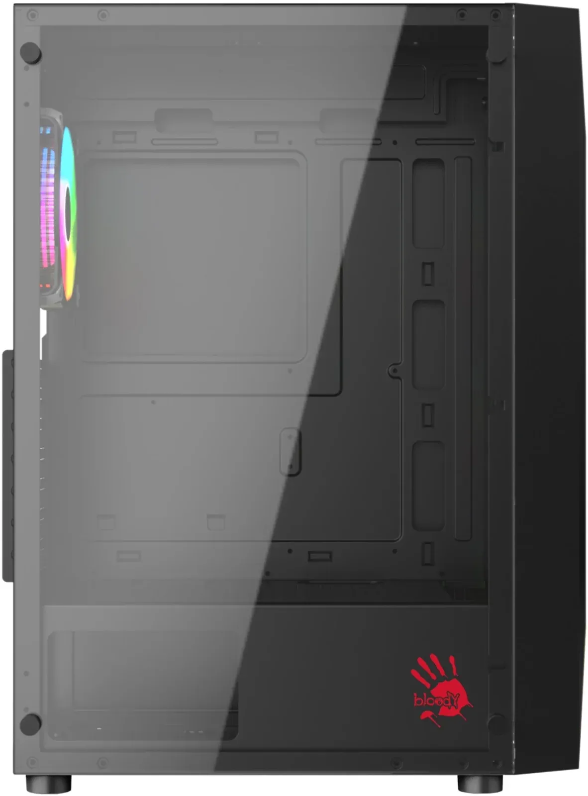 Корпус Bloody BD-CC106F черный без БП ATX 4x120mm 1xUSB2.0 1xUSB3.0 audio bott PSU - фото 5