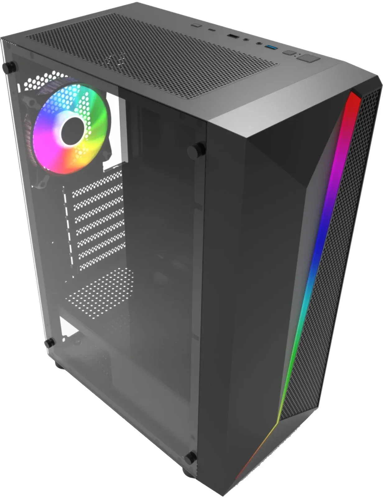 Корпус Bloody BD-CC106F черный без БП ATX 4x120mm 1xUSB2.0 1xUSB3.0 audio bott PSU - фото 6