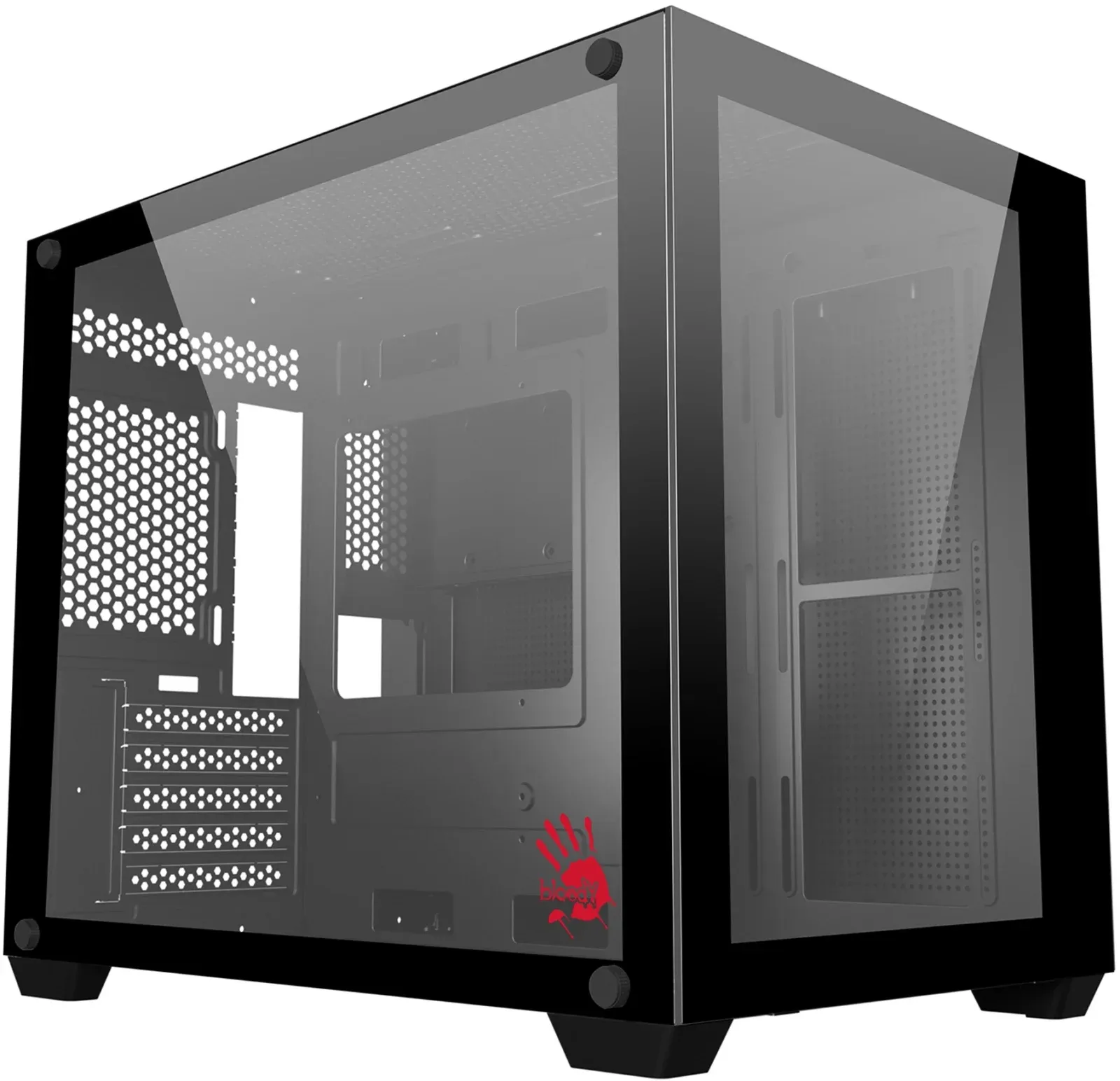 Корпус Bloody BD-CC108 черный без БП mATX 9x120mm 2xUSB3.0 audio bott PSU - фото 2