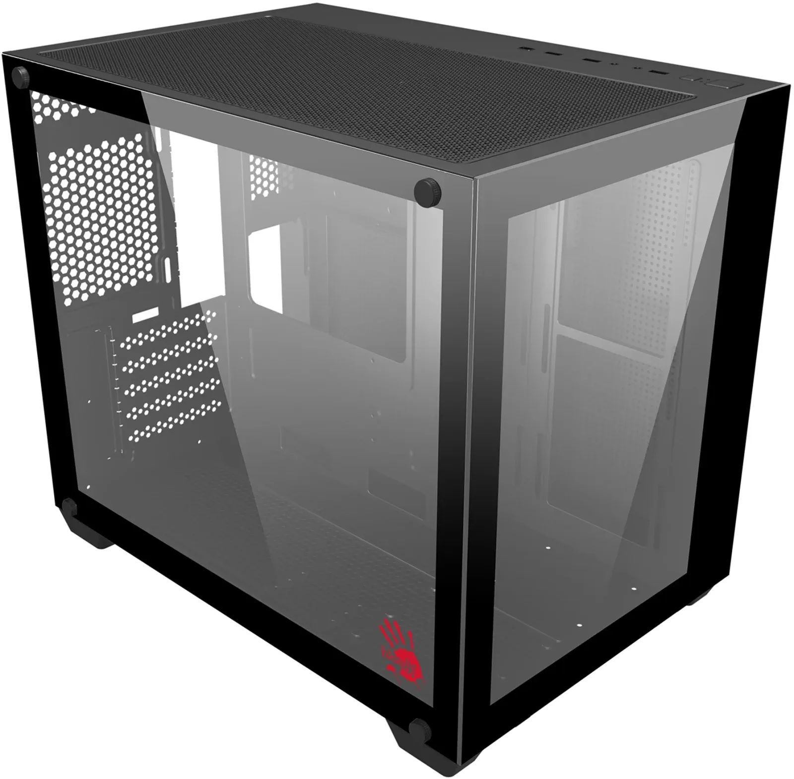 Корпус Bloody BD-CC108 черный без БП mATX 9x120mm 2xUSB3.0 audio bott PSU - фото 4