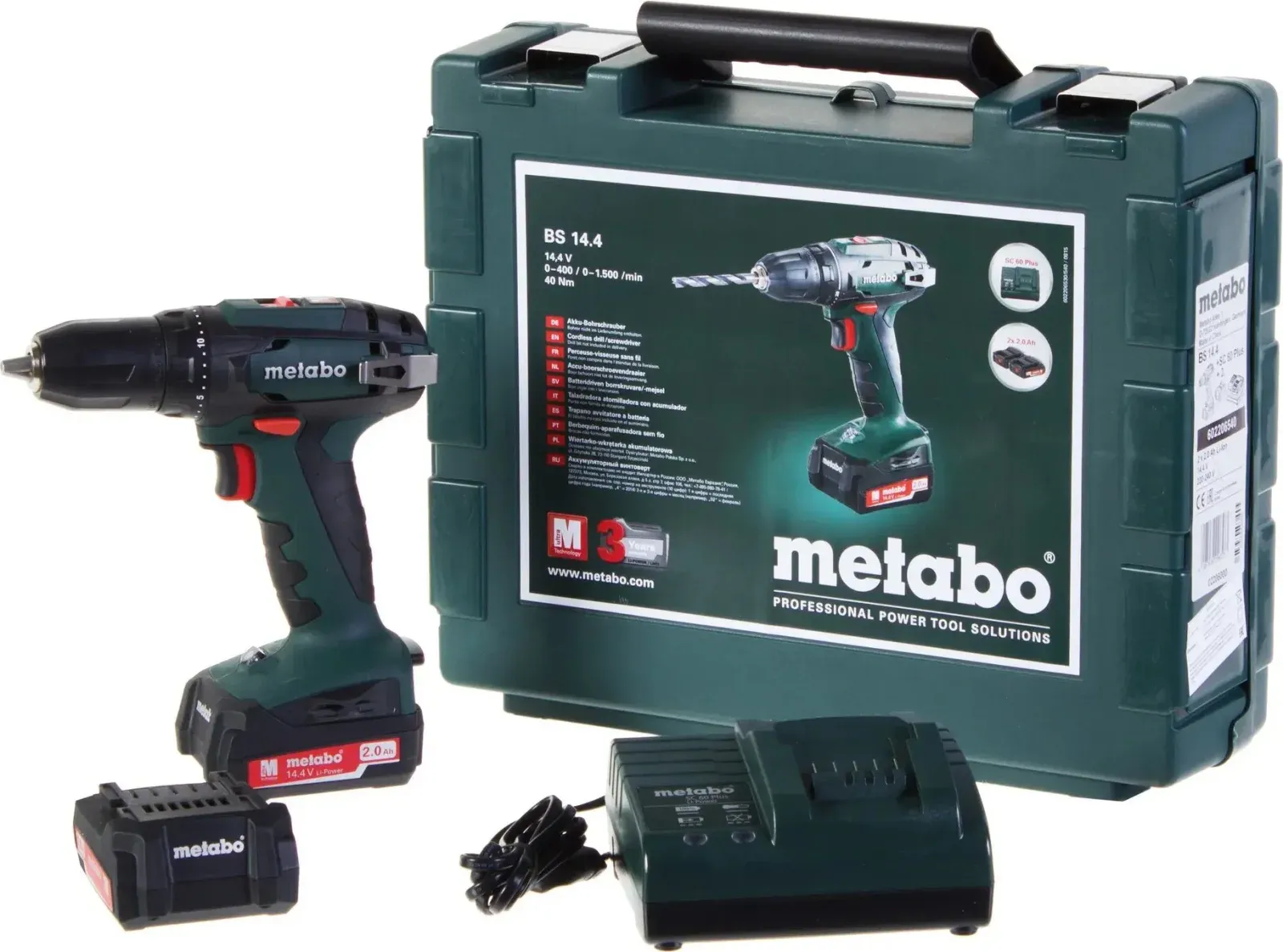 Дрель-шуруповерт Metabo BS 14.4 аккум. патрон:быстрозажимной кейс в комплекте 602206540 - фото 8