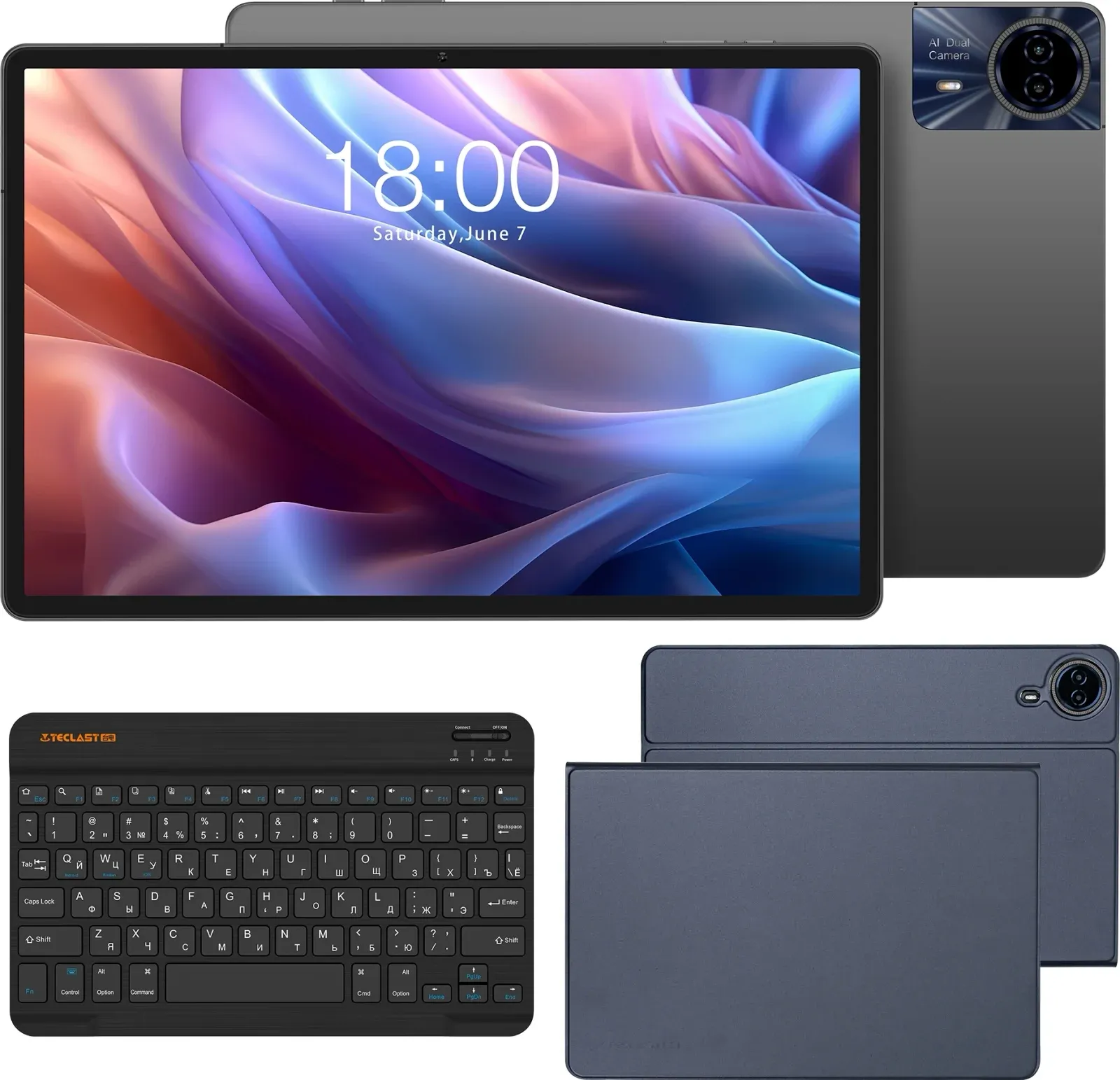Планшет Teclast T65Max Premium set G99 2.0 8C RAM8Gb ROM256Gb 12.95 IPS 1920x1200 4G Android 14 серебристый 13Mpix 8Mpix BT WiFi microSD 1Tb 10000mAh 32hr - фото 2