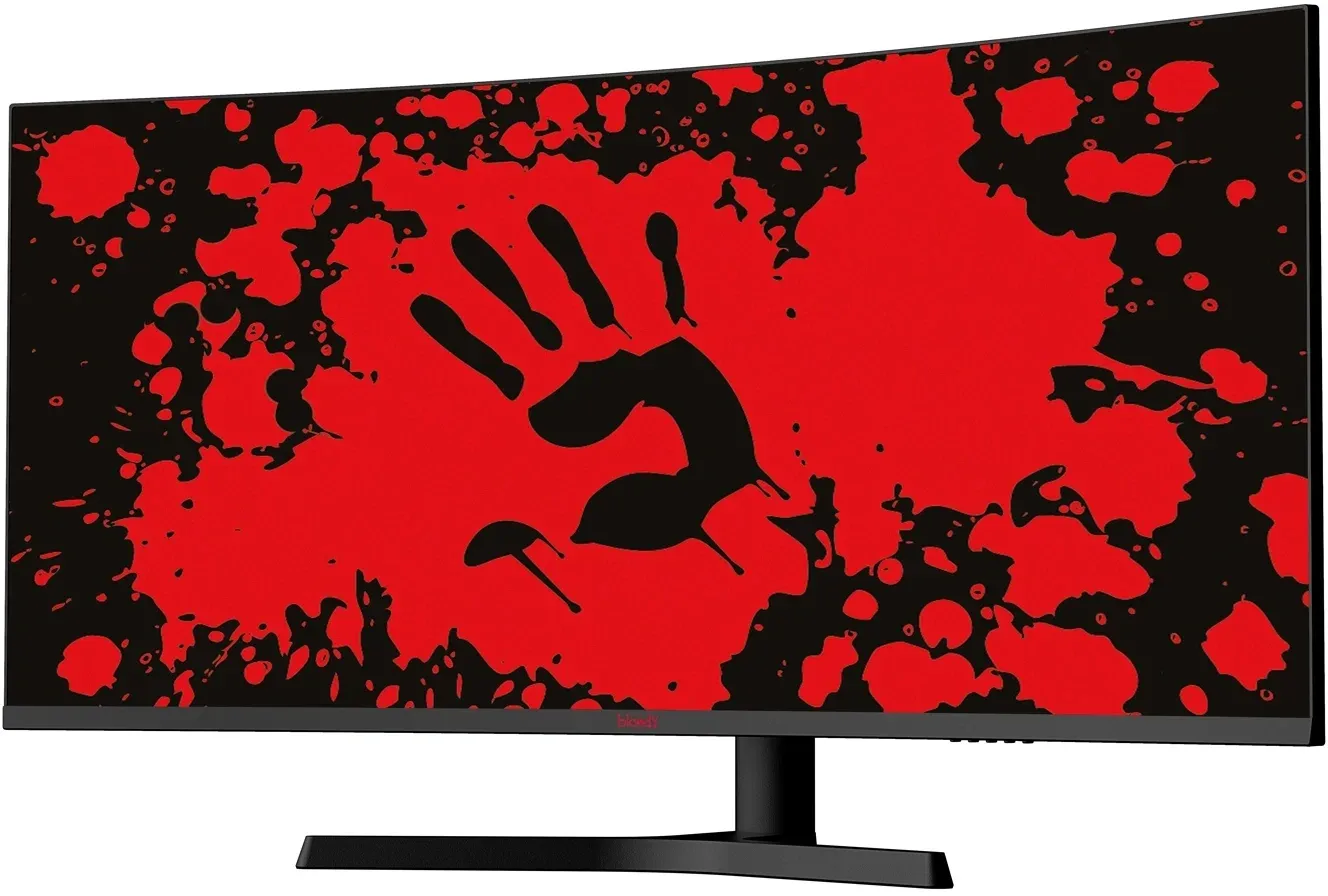 Монитор Bloody 34 MN340W черный VA LED 1ms 21:9 HDMI M/M матовая HAS Piv 300cd 178гр/178гр 3440x1440 180Hz FreeSync DP UW USB 5.7кг - фото 4