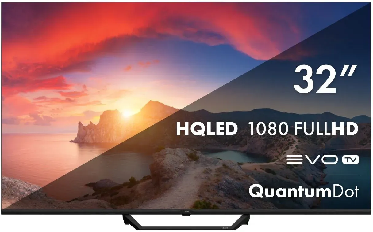 Телевизор QLED Haier 32 Smart TV S2 Pro Frameless черный FULL HD 60Hz DVB-T DVB-T2 DVB-C DVB-S DVB-S2 USB WiFi Smart TV RUS - фото 1