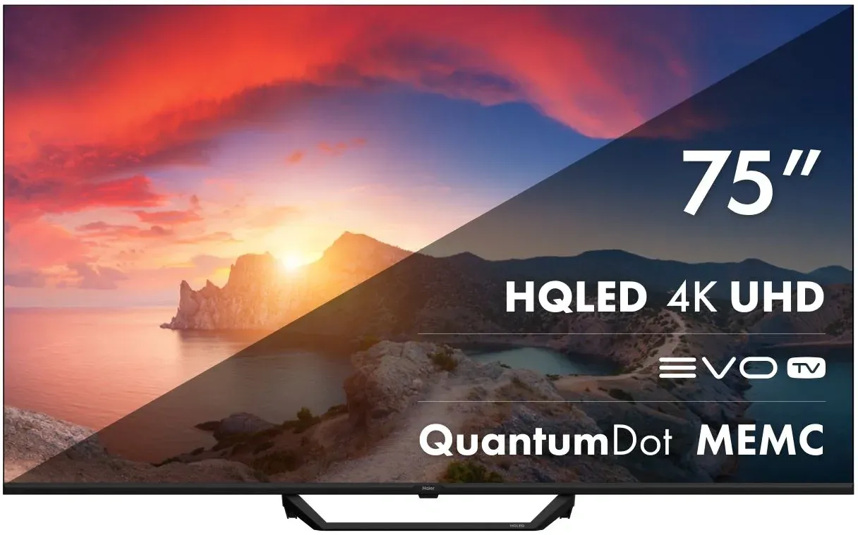 Телевизор QLED Haier 75 Smart TV S2 Pro Frameless черный 4K Ultra HD 60Hz DVB-T DVB-T2 DVB-C DVB-S DVB-S2 USB WiFi Smart TV - фото 1