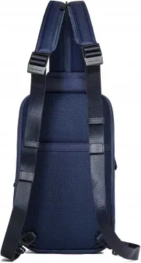 Рюкзак слинг мужской Piquadro Orion CA6625S136/BLU синий ткань/натур.кожа - фото 7