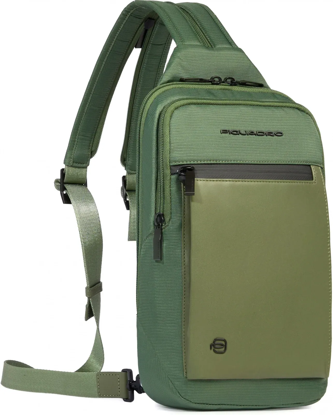 Рюкзак слинг мужской Piquadro Orion CA6625S136/VE хаки ткань/натур.кожа - фото 2