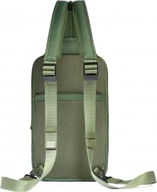 Рюкзак слинг мужской Piquadro Orion CA6625S136/VE хаки ткань/натур.кожа - фото 7