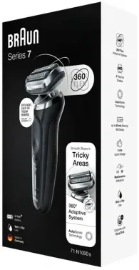 Бритва сетчатая Braun Series 7 71-N1000S реж.эл.:3 питан.:аккум. черный - фото 6