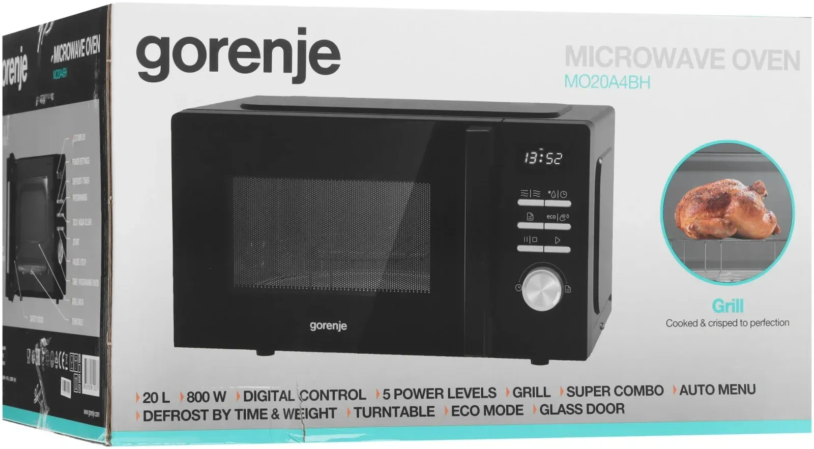Микроволновая Печь Gorenje MO20A4BH 20л. 800Вт белый, 20 л - фото 8