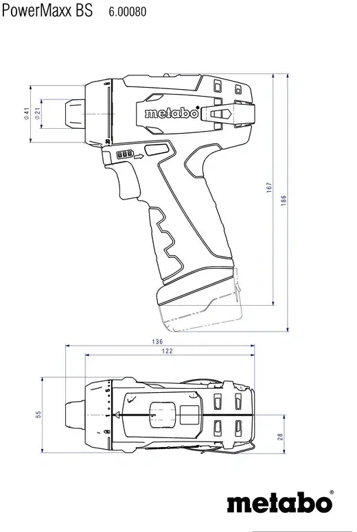 Дрель-шуруповерт Metabo Powermaxx BS Basic Set аккум. патрон:быстрозажимной кейс в комплекте 600080710 - фото 6
