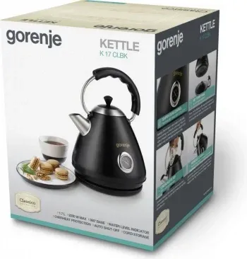 Чайник электрический Gorenje K17CLBK 1.7л. 2200Вт черный корпус: металл/пластик 732748 - фото 6