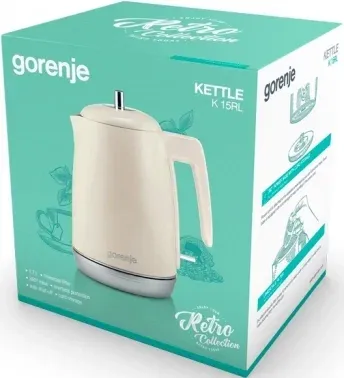Чайник электрический Gorenje K15RL 1.7л. 2200Вт бежевый корпус: металл/пластик 742730 - фото 6