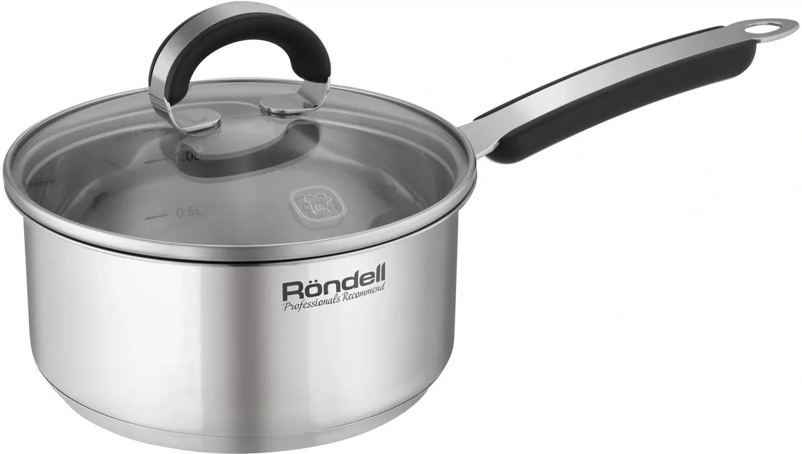 Ковш Rondell Brando RDS-1803 1.3л. d=16см с крышкой стальной, 1.3 л - фото 8