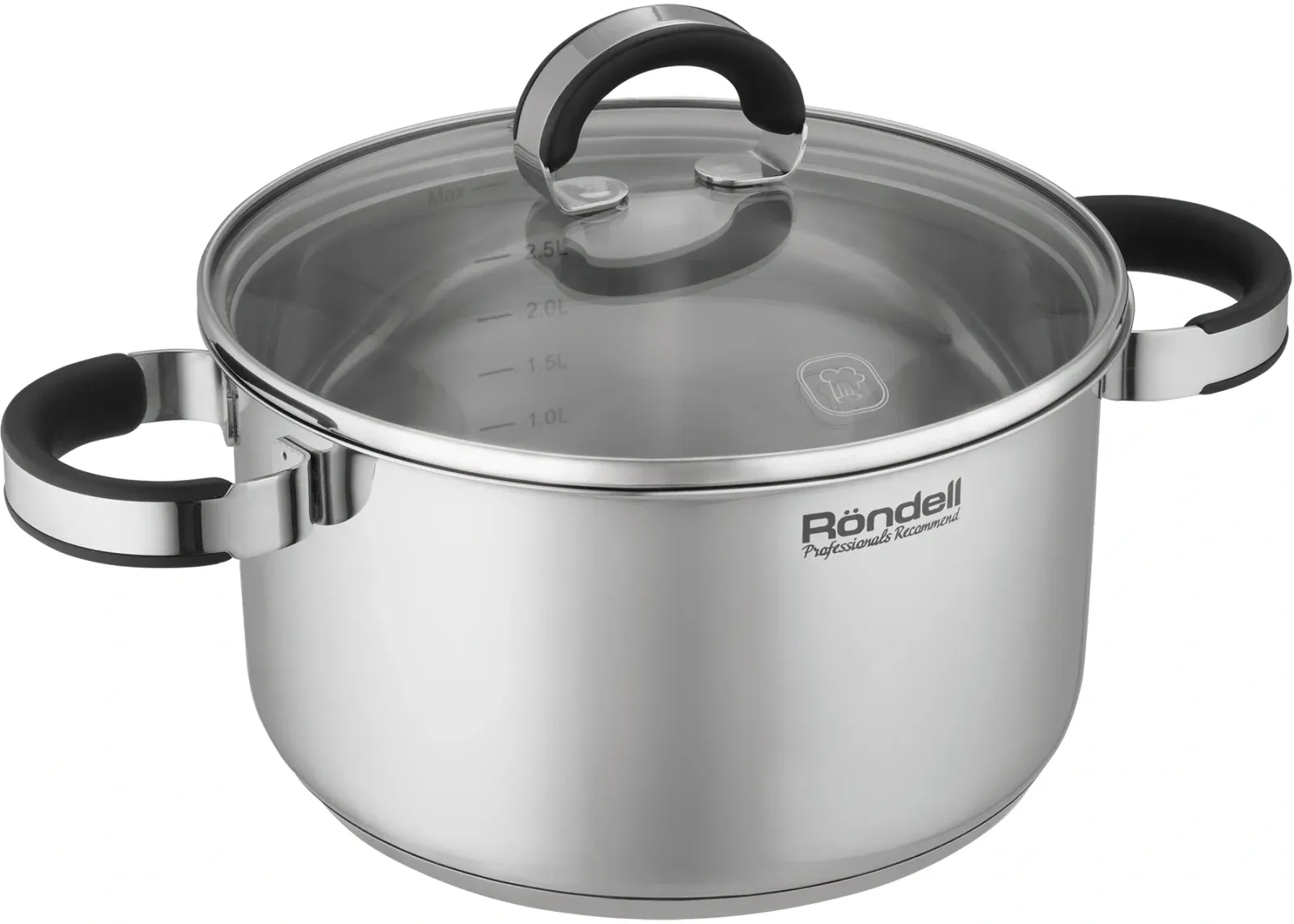 Кастрюля Rondell Brando RDS-1804 3.1л. d=20см с крышкой стальной, 3.1 л - фото 6