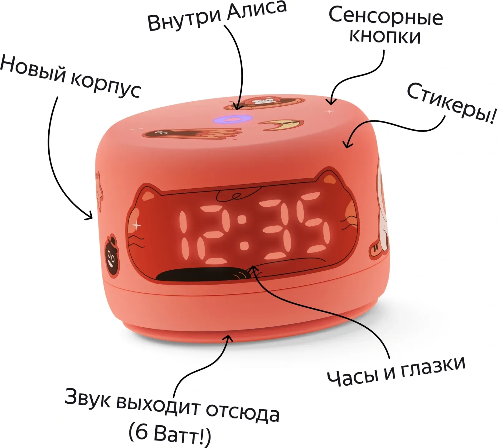 Портативная акустика ЯНДЕКС Станция Лайт 2 коралловый - фото 2
