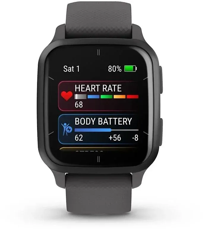 Смарт-часы Garmin Venu Sq 2 35.9мм 1.4 AMOLED корп.серый рем.серый 010-02701-10 - фото 4