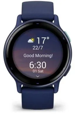 Смарт-часы Garmin Vivoactive 5 30.4мм 1.2 AMOLED корп.синий рем.синий разм.брасл.:125-190мм 010-02862-12 - фото 5