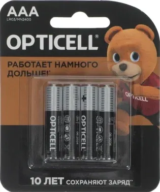 Батарея Opticell Basic LR03 AAA 4шт блистер - фото 3