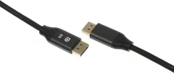 Кабель аудио-видео Cactus CS-DP-DP-1.4-2 DisplayPort m/DisplayPort m 2м. позолоч.конт. черный - фото 6