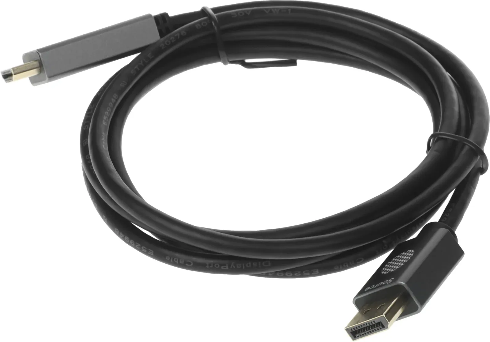 Кабель аудио-видео Cactus CS-DP-HDMI-1.2-2 DisplayPort m/HDMI m 2м. позолоч.конт. черный - фото 5